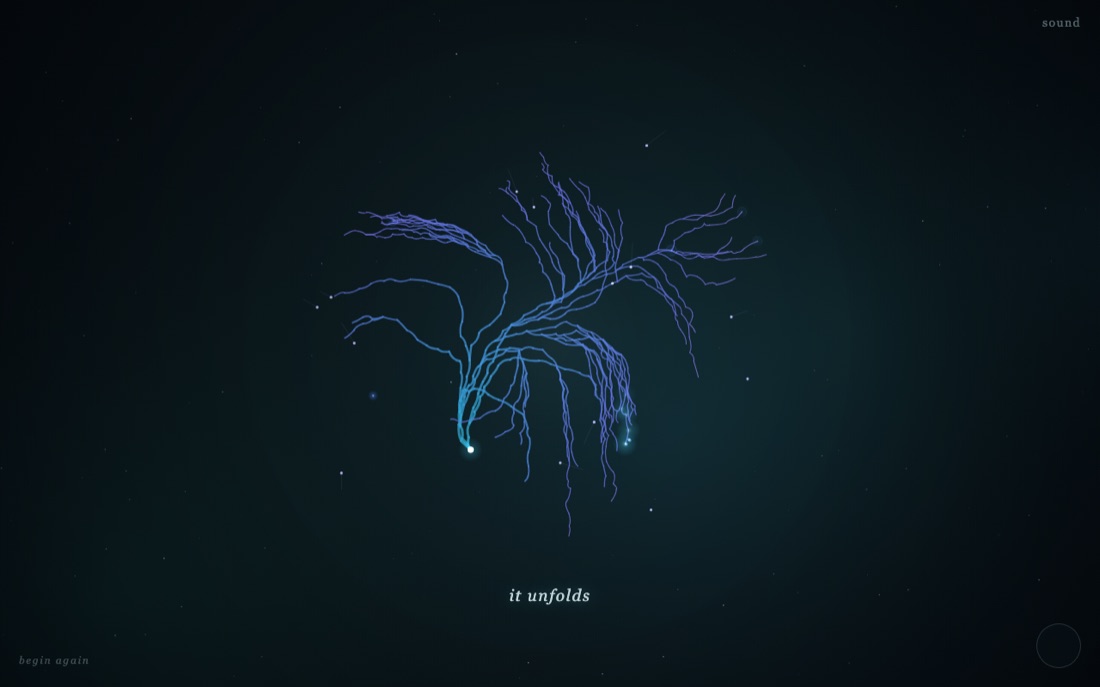 A world in unfold grown by space colonization, spreading like the veins of a leaf